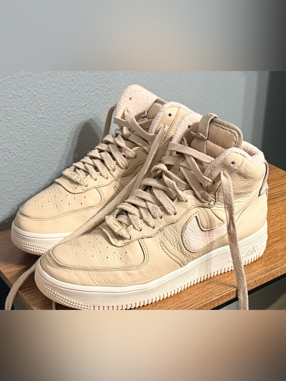 Nike Air Force 1 High | Women's Size 8.5 | Beige/Tan Tumbled Leather